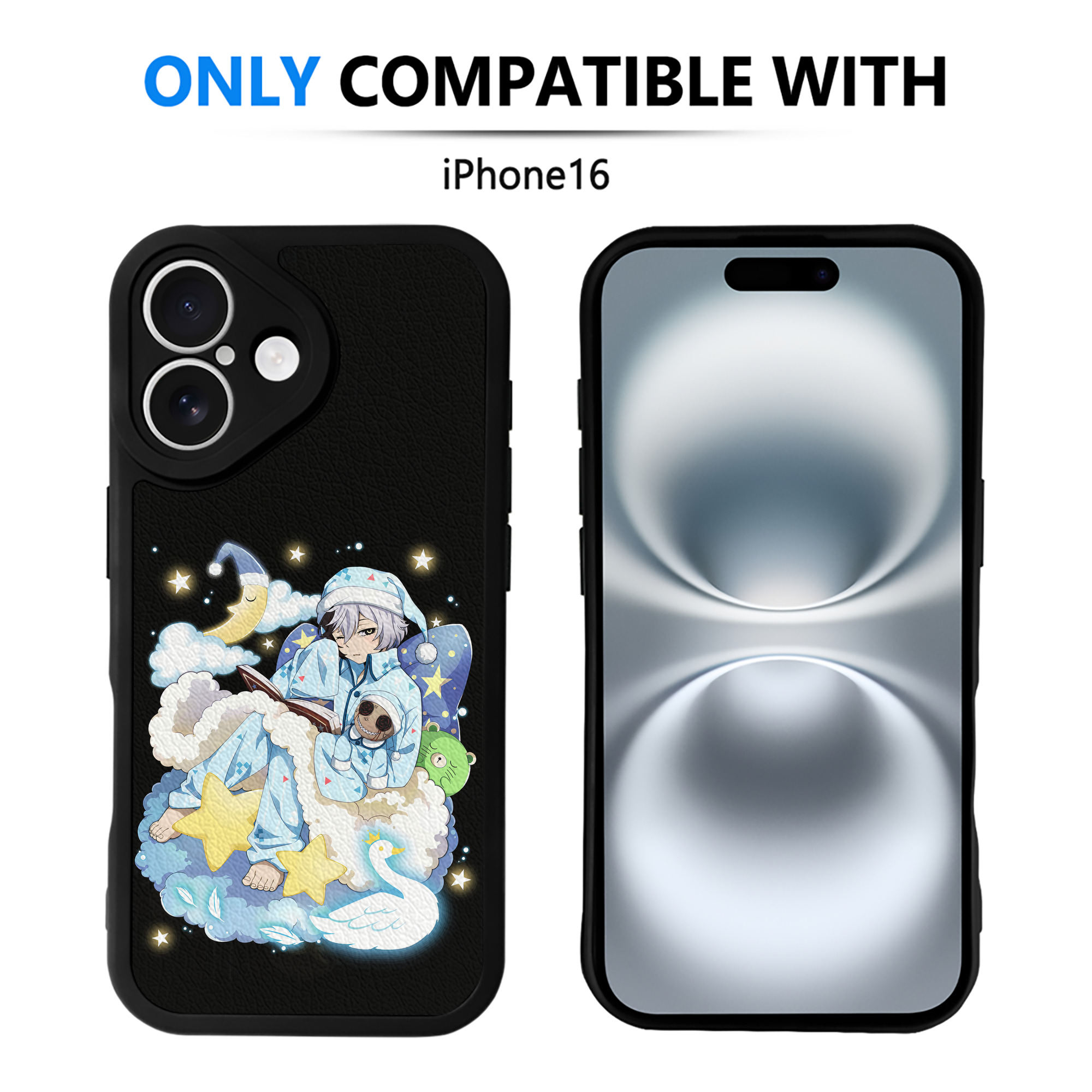 （画像用） 文豪ストレイドッグス Bungo Stray Dogs 【iPhone 16シリーズ対応】シリコンスマホケース（レザー調） 材質：シリコン